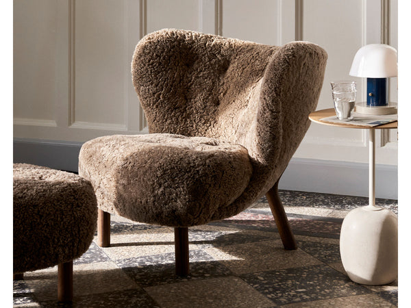 &Tradition Little Petra VB1 Chair Sheepskin Sahara Design