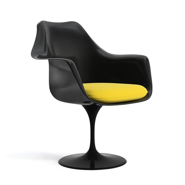 Knoll Saarinen Tulip Arm Chair Black Base Eero Saarinen Knoll