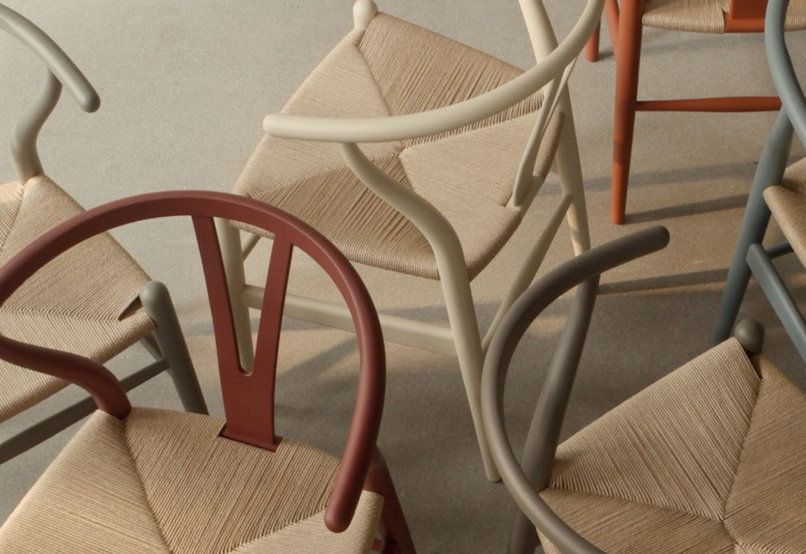 Carl Hansen wishbone chair soft colours