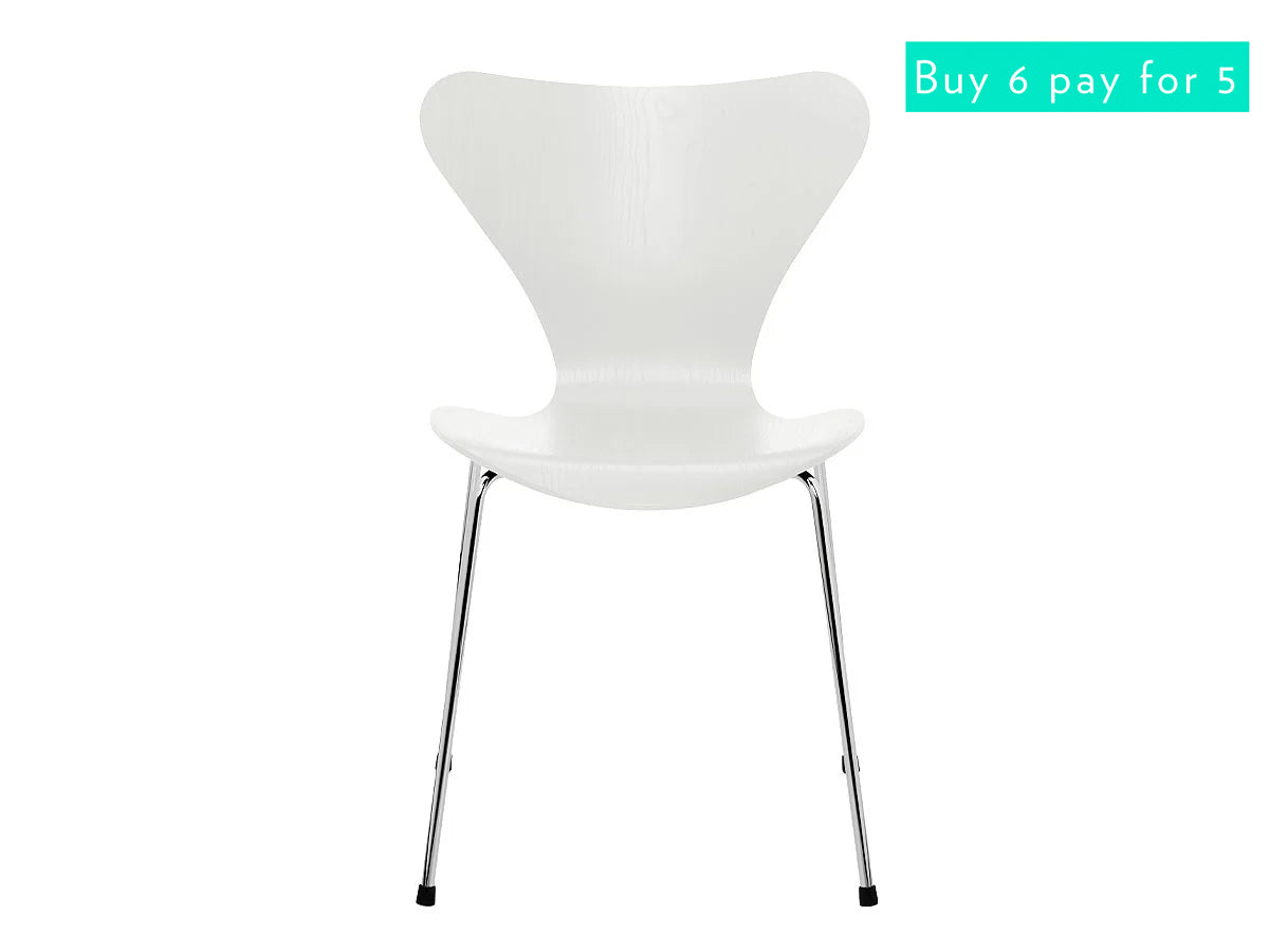 Fritz Hansen Series 7 Dining Chair - Coloured Ash/Chrome Legs