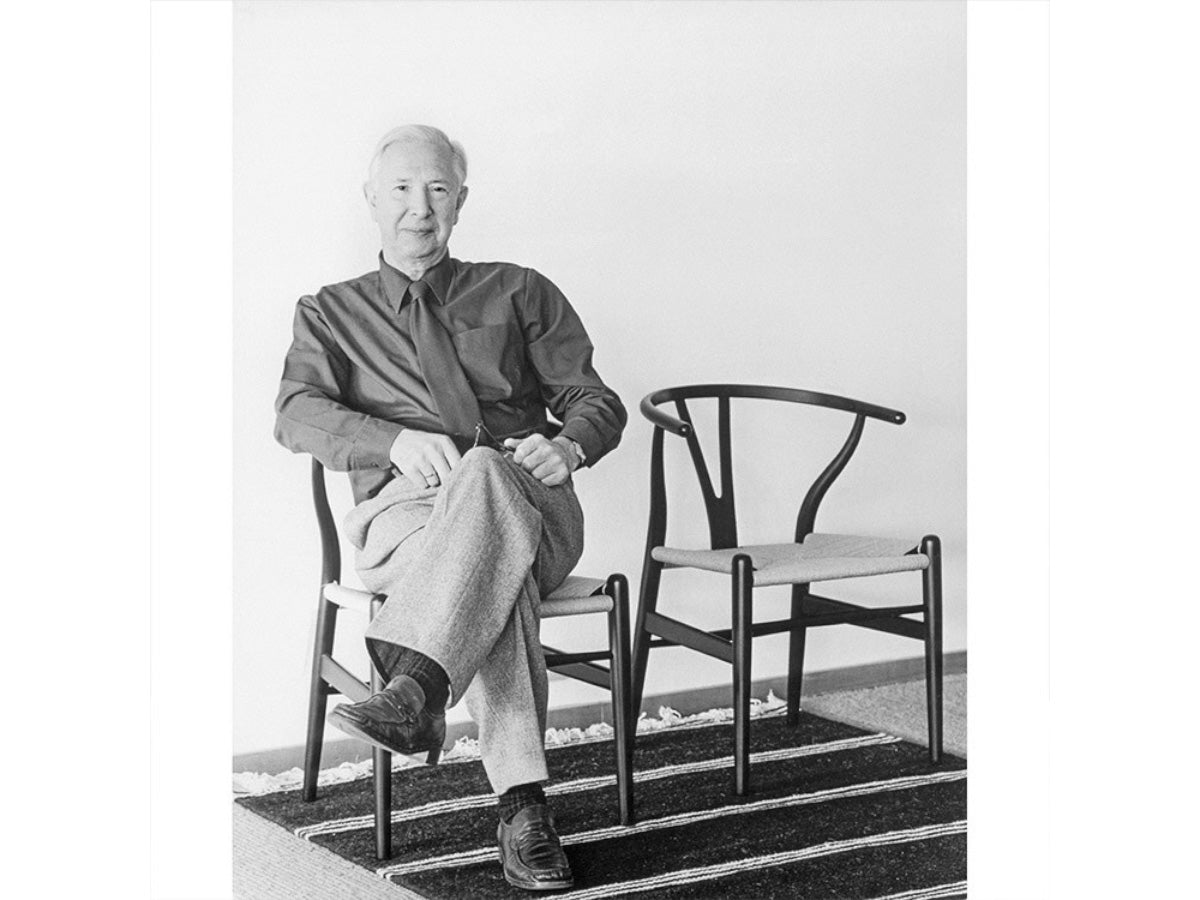 Carl Hansen CH24 Wishbone Chair - Hans Wegner sat in the CH24
