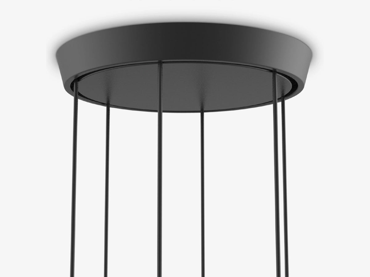 Terence Woodgate Core Three Pendant Marble black ceiling rose