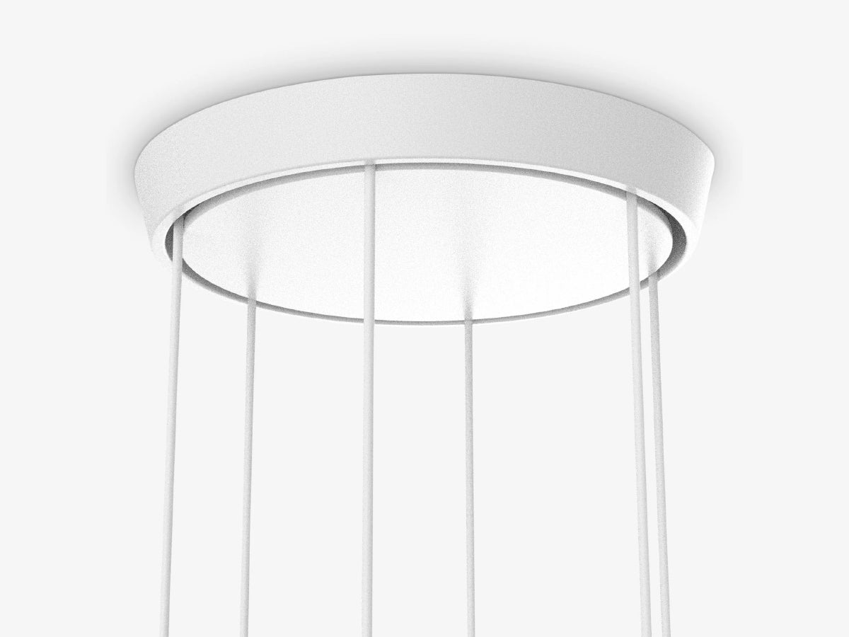 Terence Woodgate Core Three Pendant Marble white ceiling rose