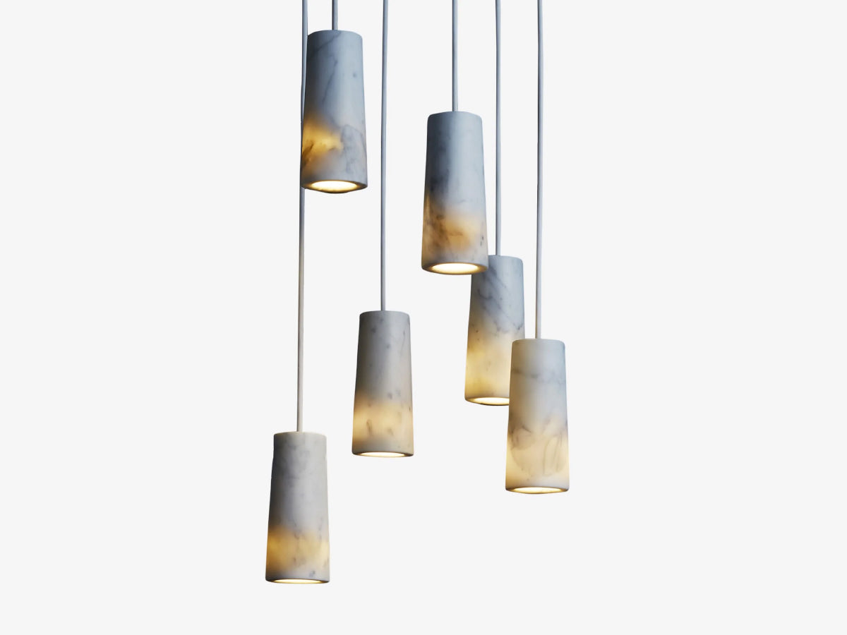 Terence Woodgate Core Six Pendant Light Marble