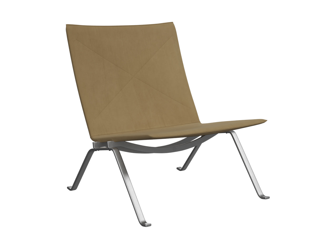fritz hansen pk22 leather beige