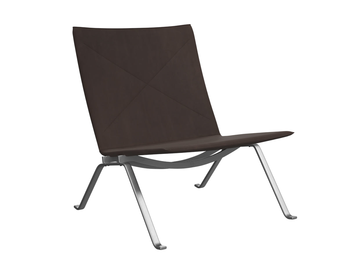 fritz hansen pk22 leather dark brown