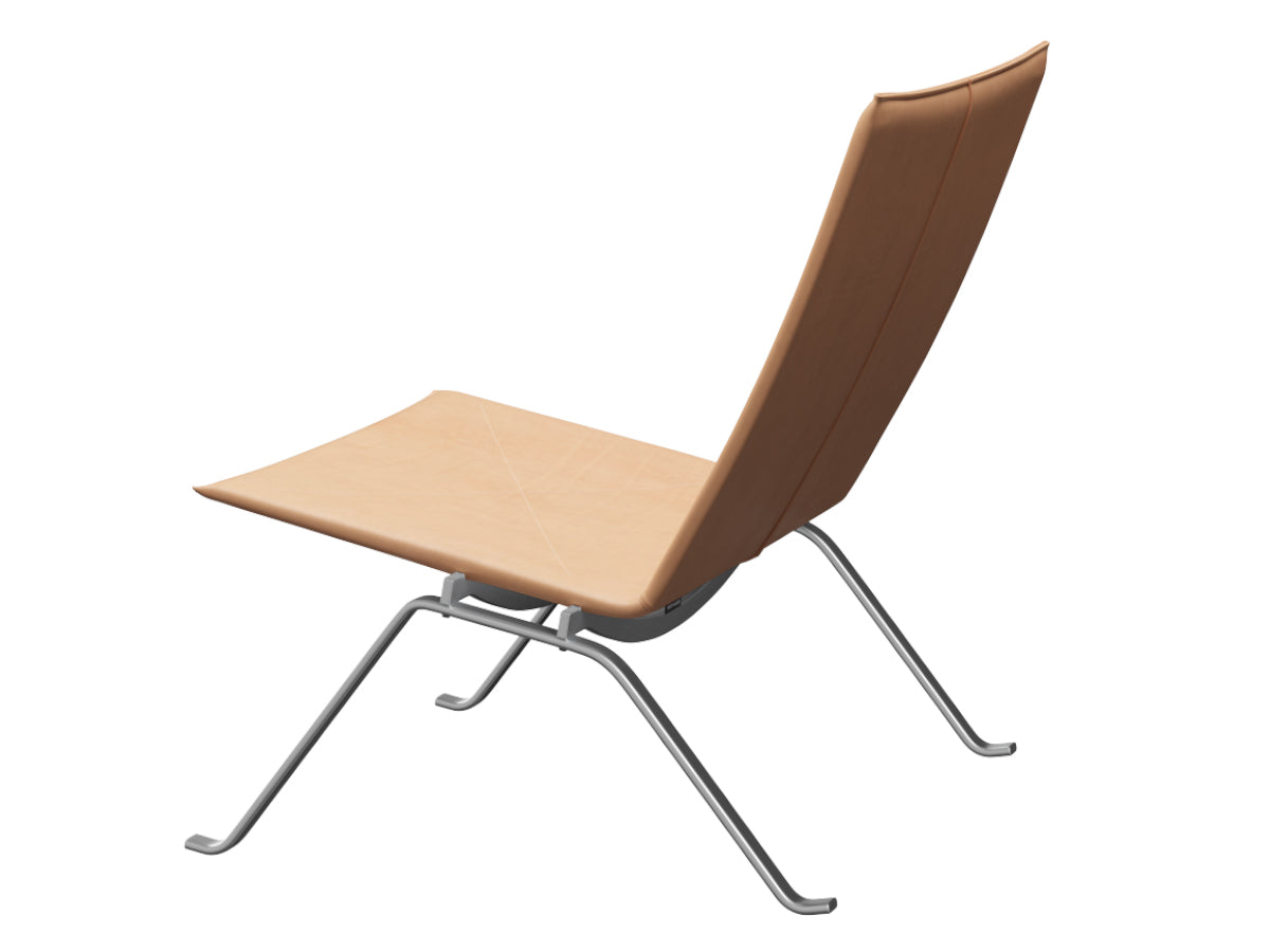 fritz hansen pk22 leather natural rear