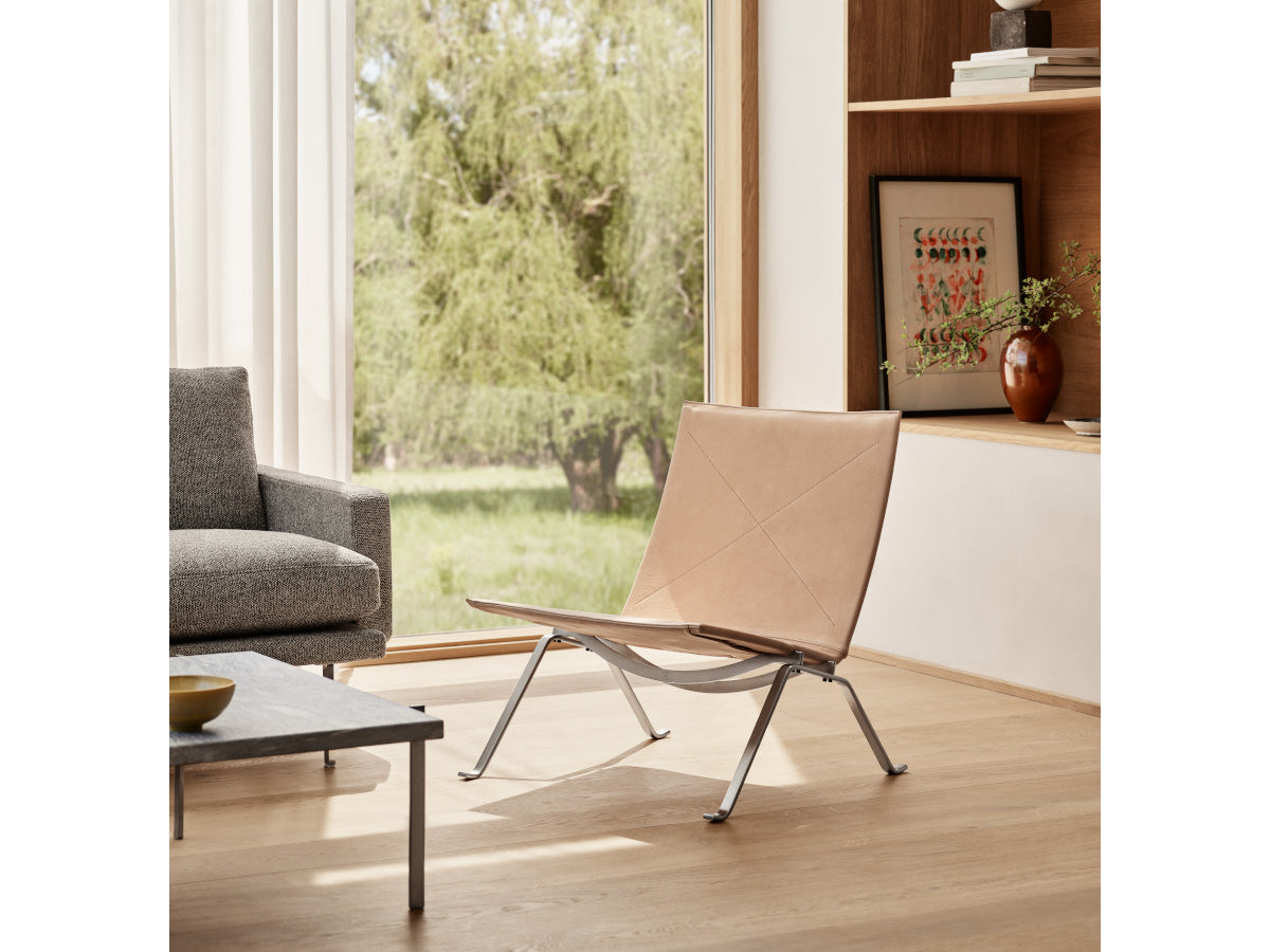 fritz hansen pk22 leather natural
