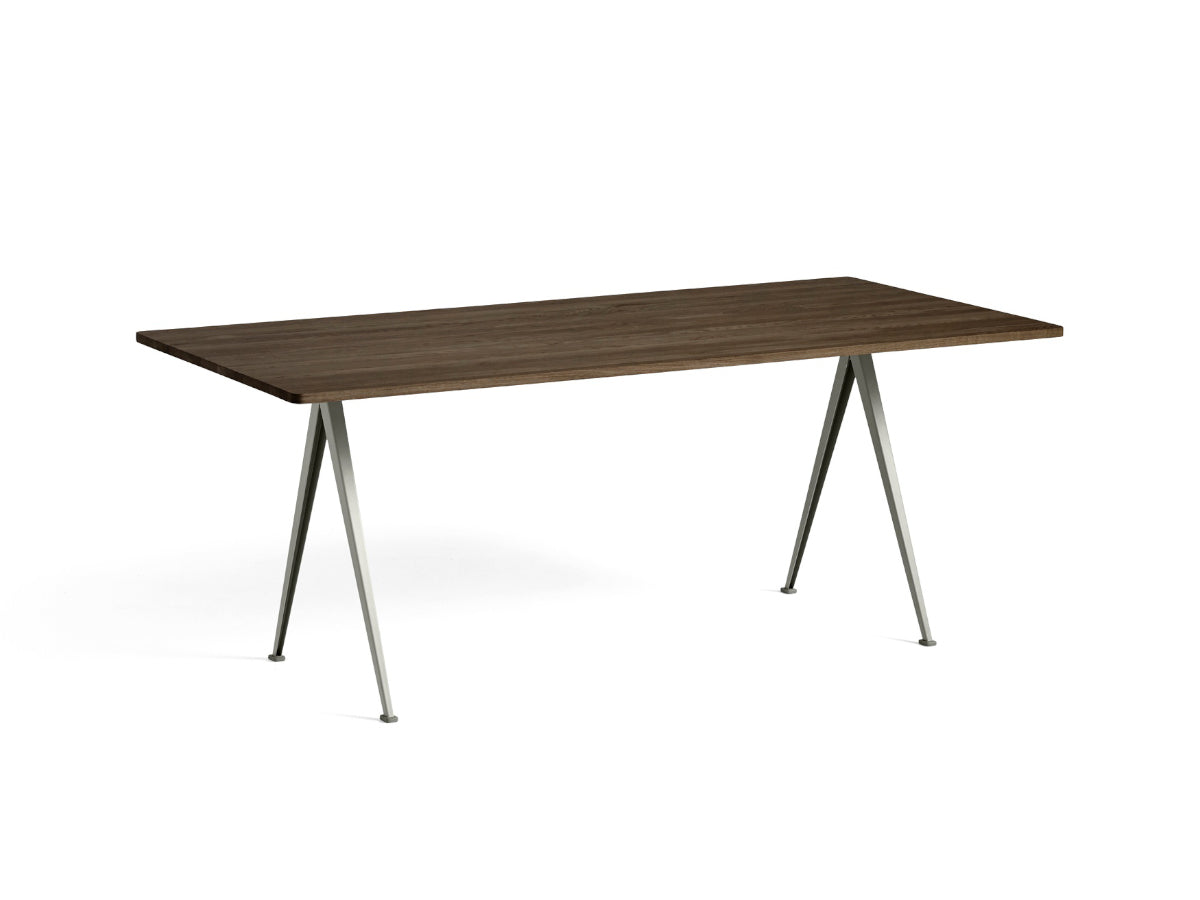 Hay Pyramid Dining Table 02 190cm) - Smoked Oak Top - Beige Legs