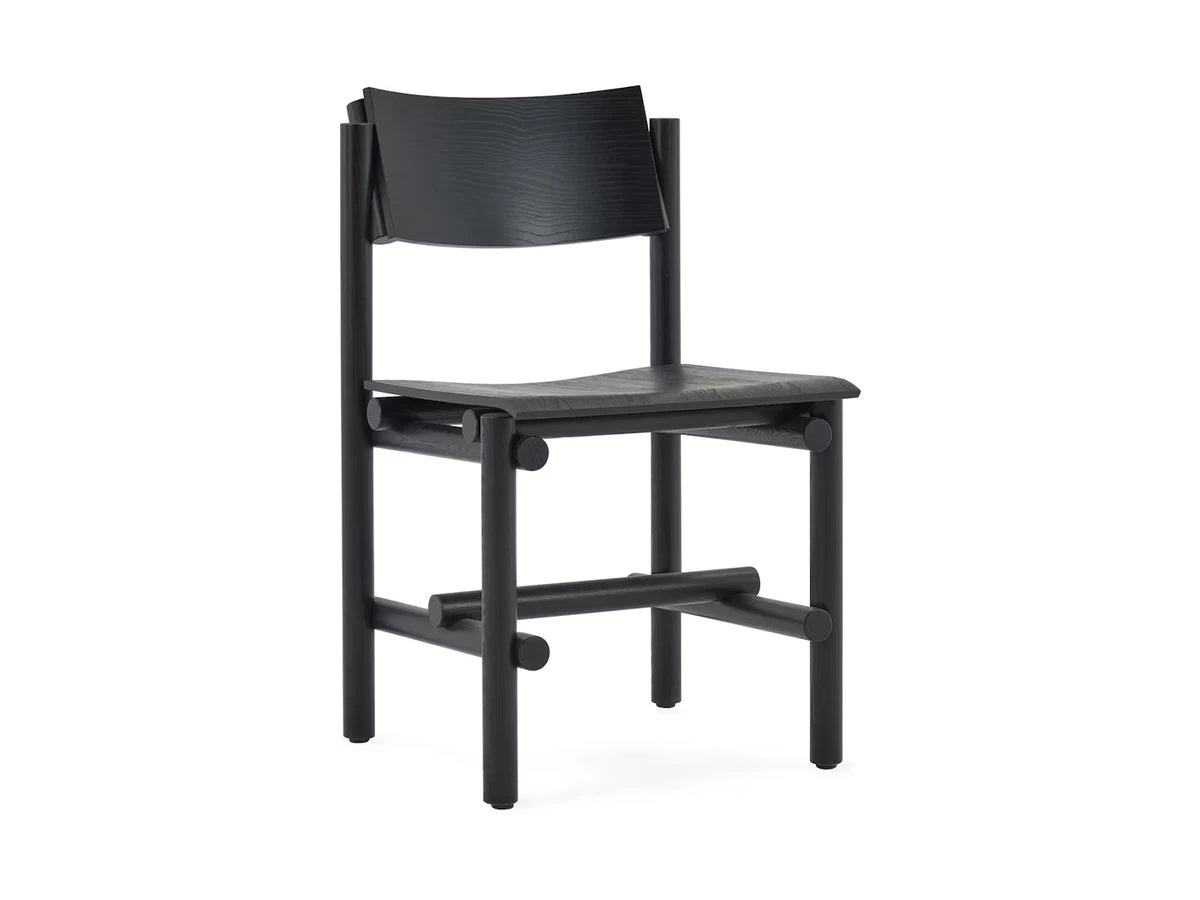 Knoll Muecke Wood Collection - Side Chair - Ebonised Ash