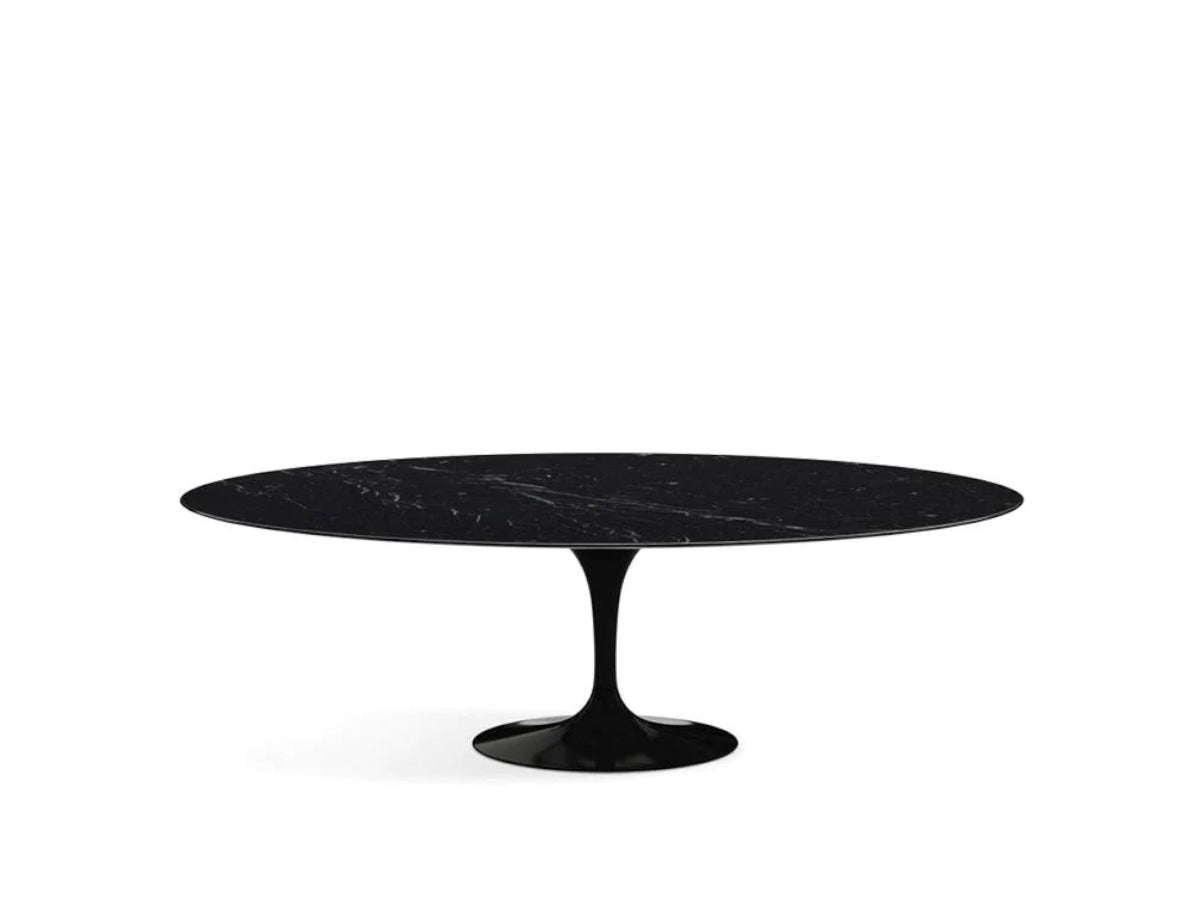 Knoll Saarinen Tulip Oval Dining Table 244cm Black Base