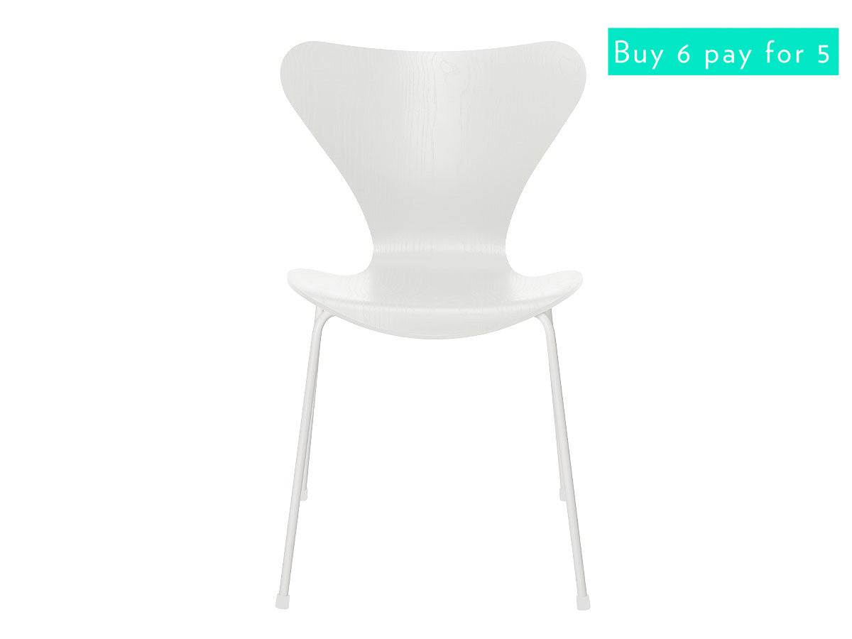 Fritz Hansen Series 7 Dining Chair - Coloured Ash/White Legs