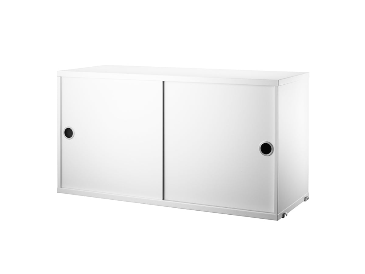 String Shelving - Sliding Door Cabinet White SALE