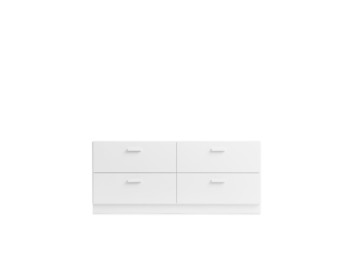 String Relief Chest of drawers low, plinth base