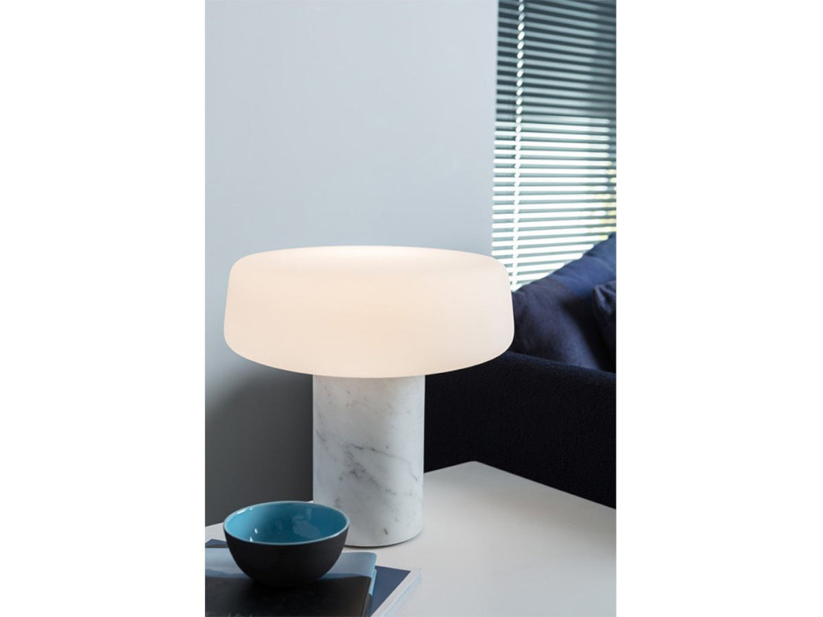 Terence Woodgate Solid Table Light - Carrara Marble