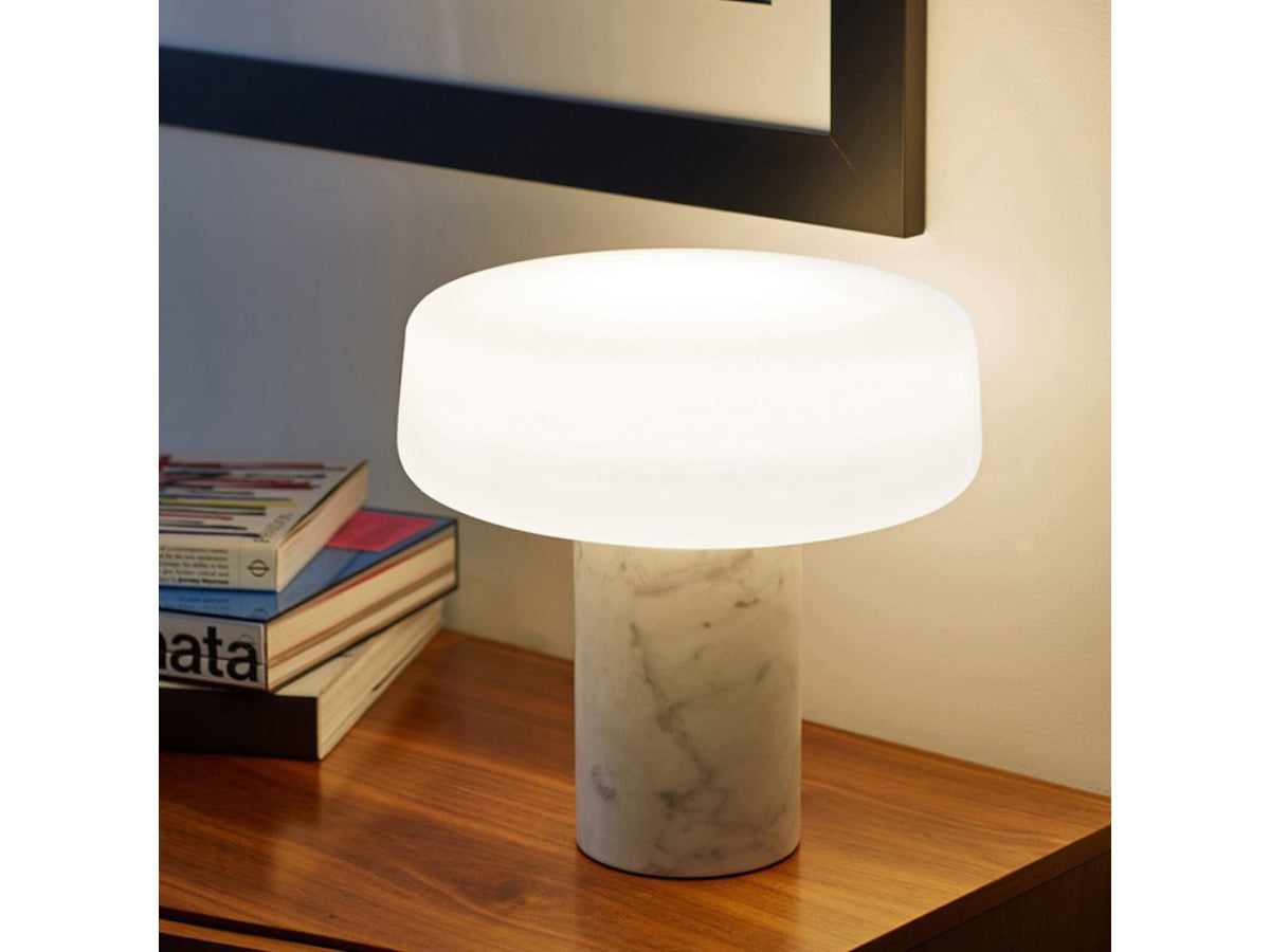 Terence Woodgate Solid Table Light - Carrara Marble
