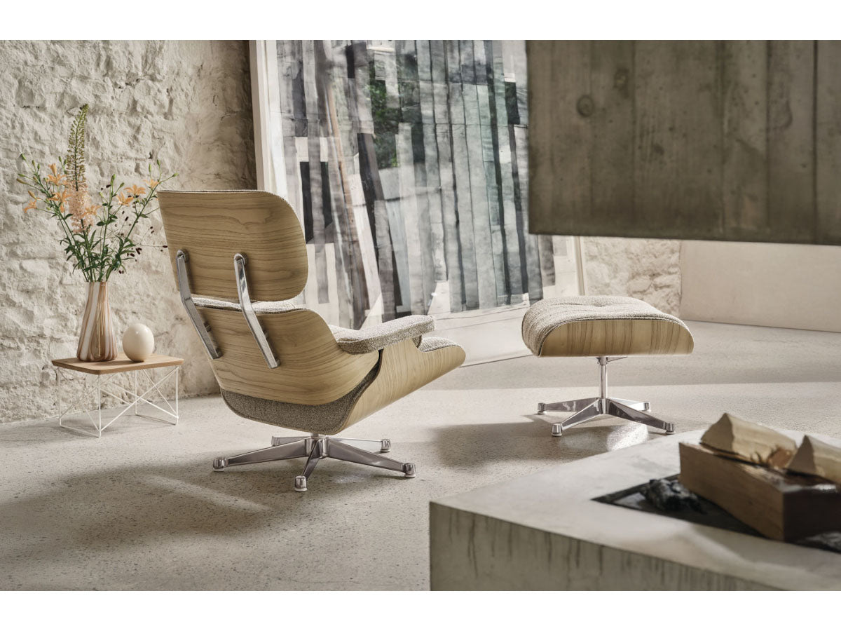 Vitra Eames LTR Occasional Table - Chestnut - Eames Lounge chair with Chestnut Shell and Nubia Fabric