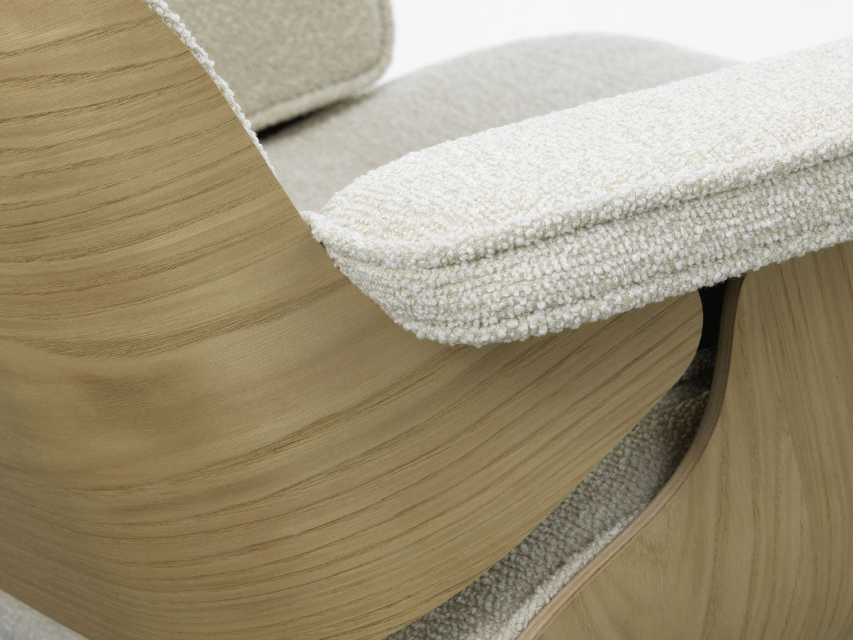 Vitra Eames Lounge Chair & Ottoman - Chestnut - Nubia Fabric