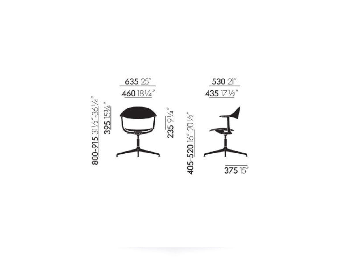 Vitra Mynt Plywood Office Chair - 4 Star Base