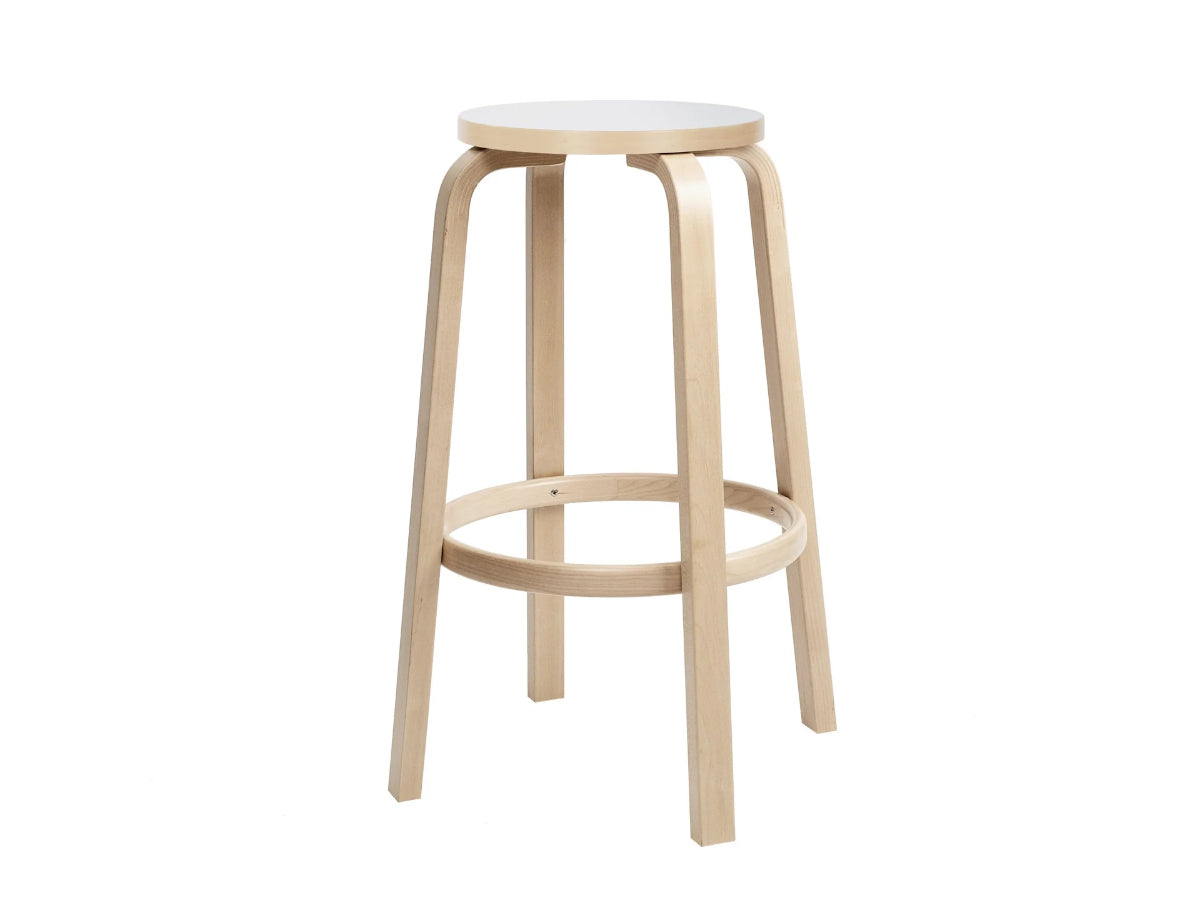 Artek 64 Bar Stool White Laminate seat