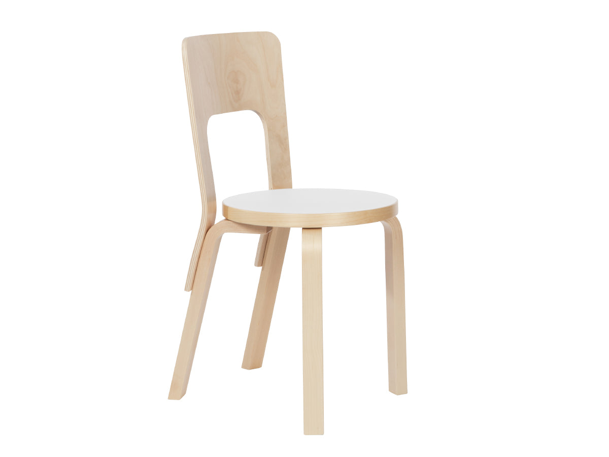 Artek 66 Chair | Finish - White Laminate
