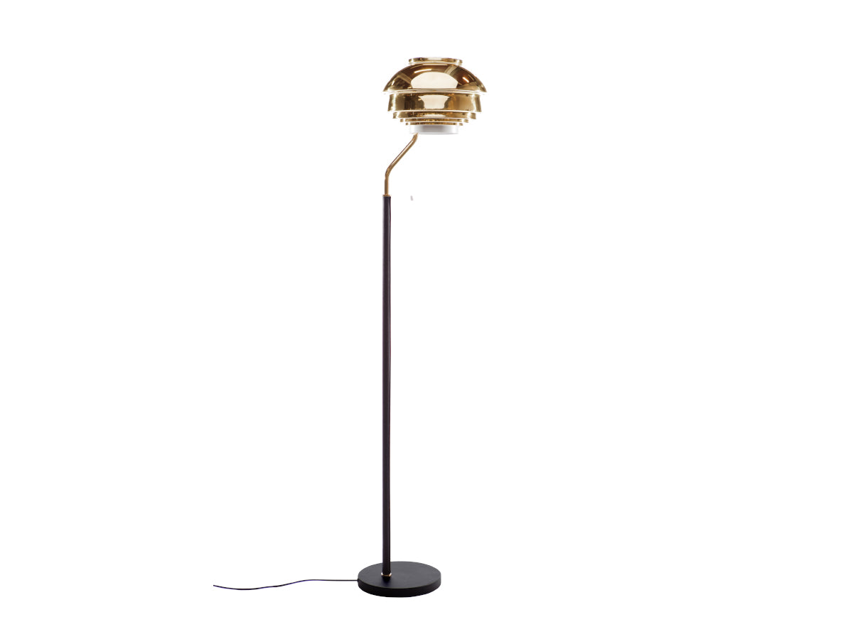 Artek A808 Floor Light - Brass Shade