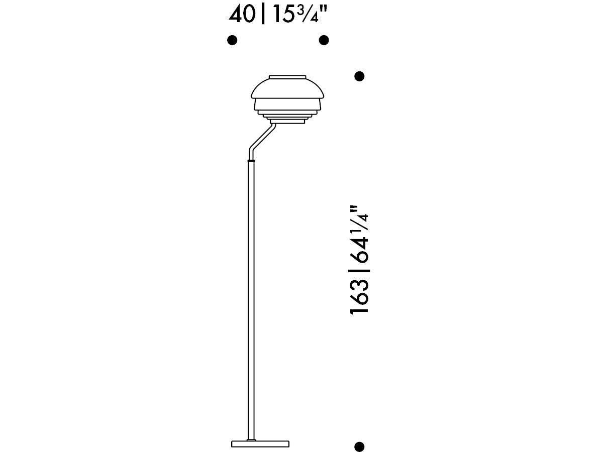 Artek A808 Floor Light - Dimensions