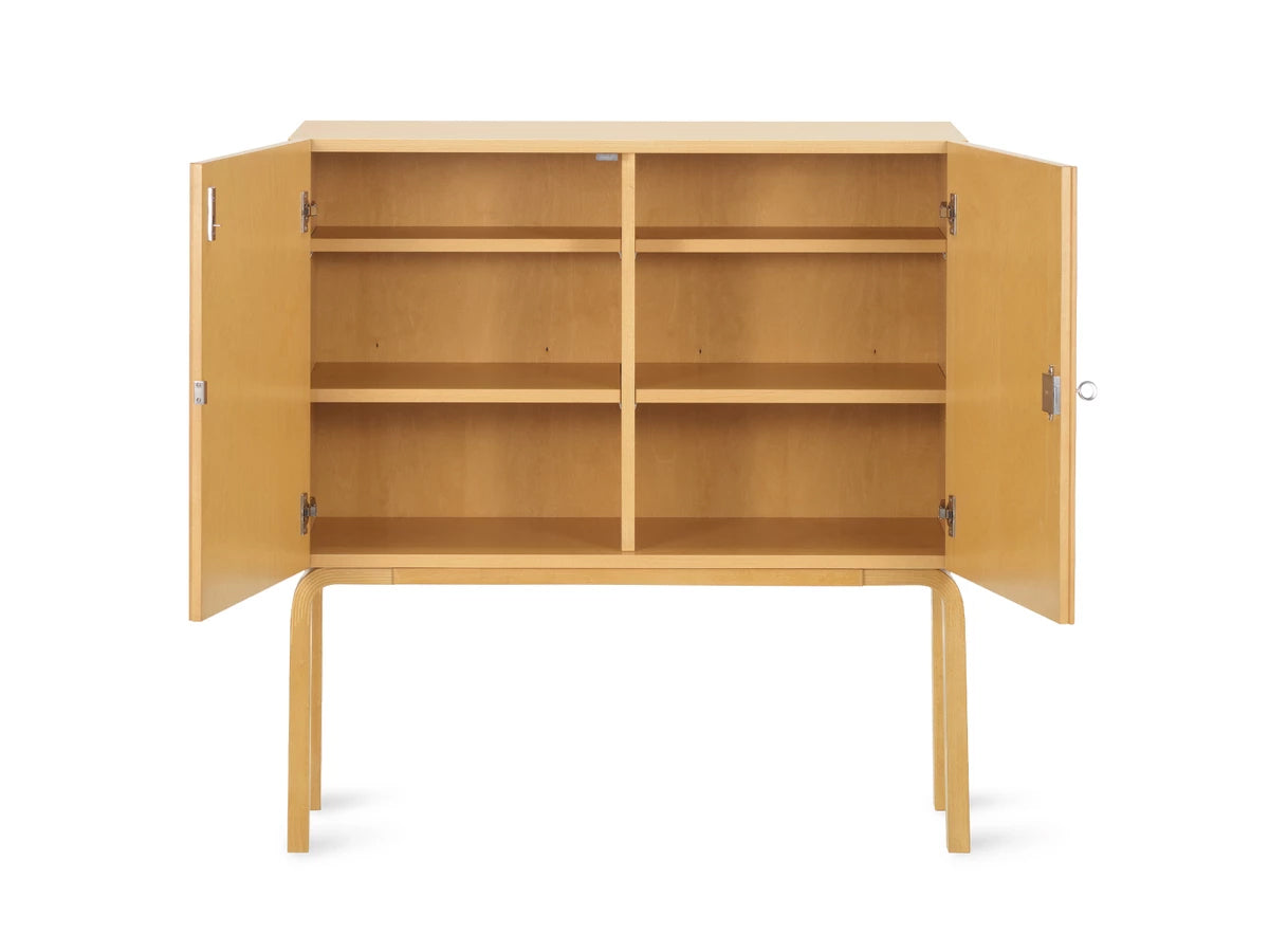 Artek 250 Cabinet - Honey stained Birch - both doors open