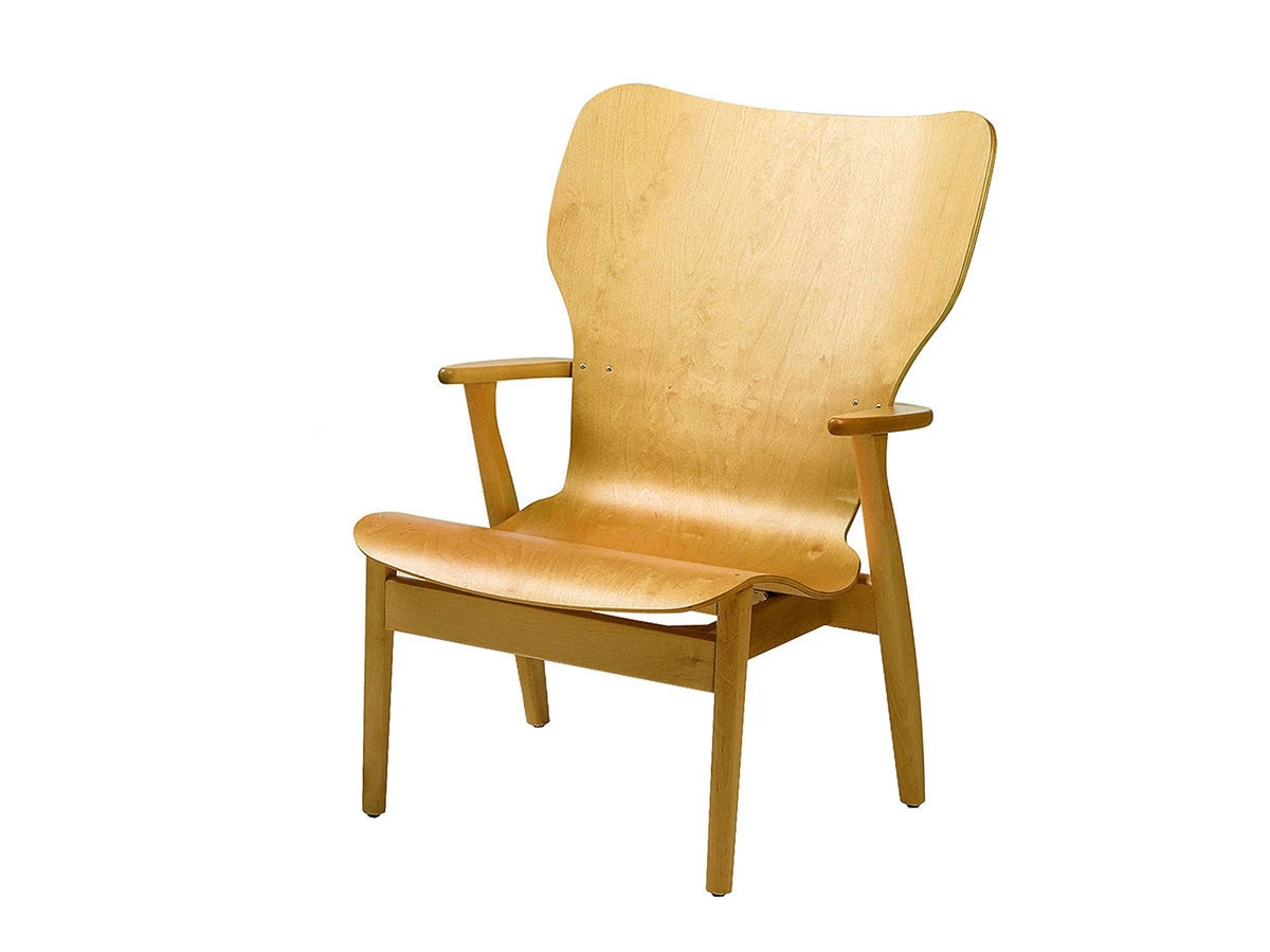 Artek Domus Lounge Chair, Birch Stained Honey
