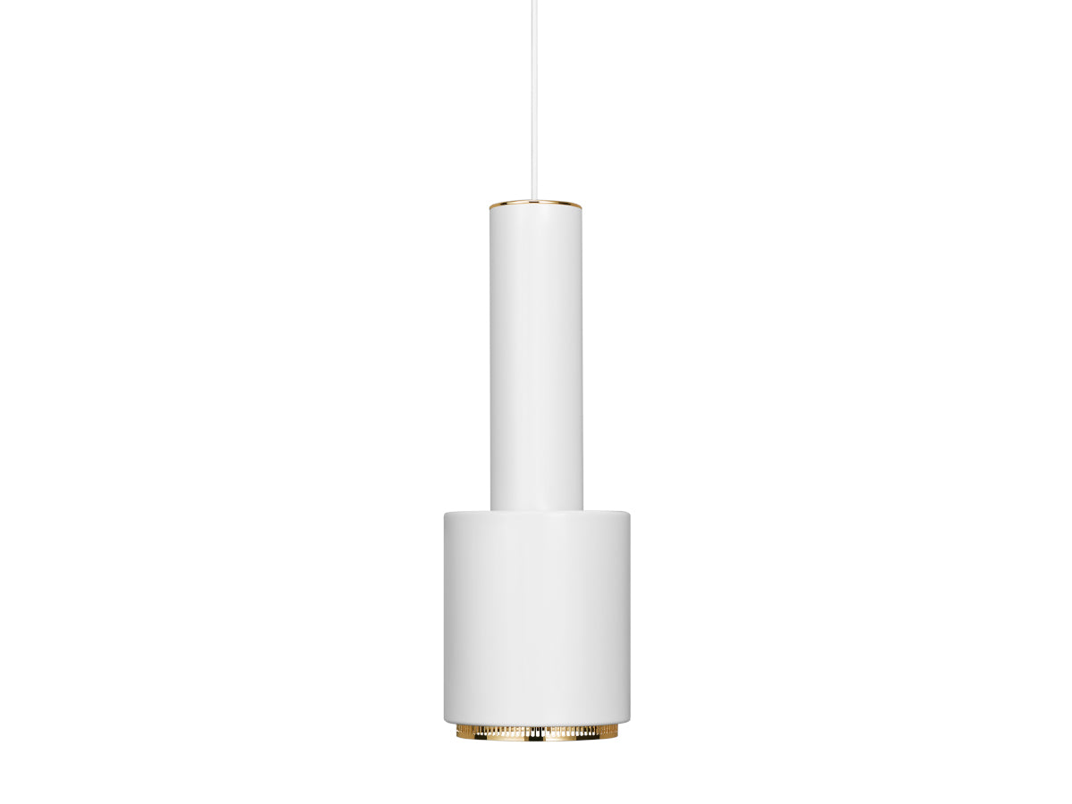 Artek A110 Hand Grenade Suspension Light | White/Brass