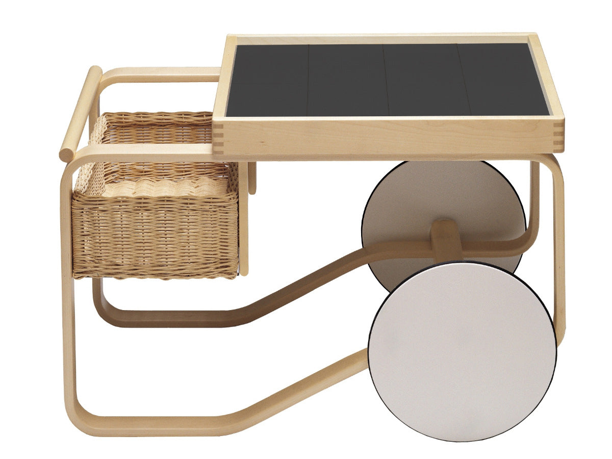 Artek 900 Tea Trolley - Black Tiles