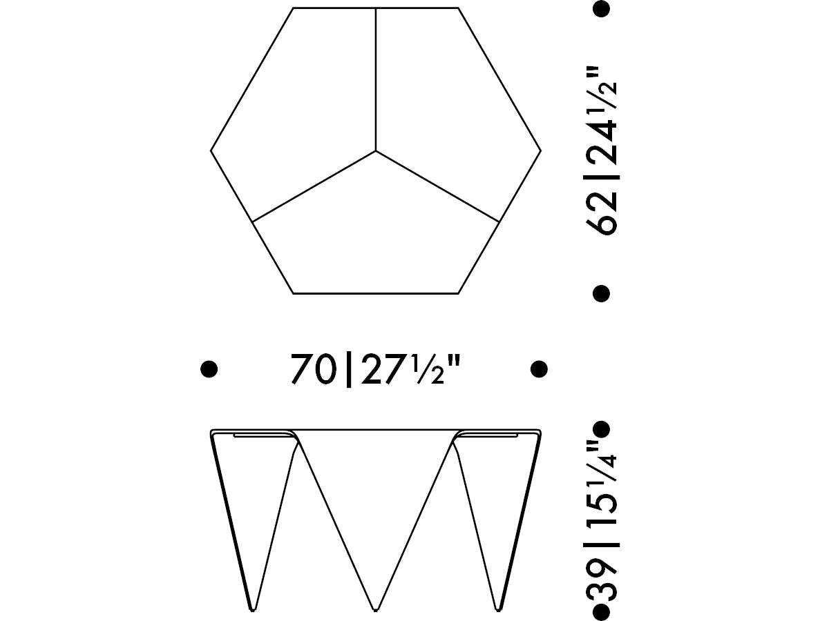 Artek Trienna Table - Dimensions