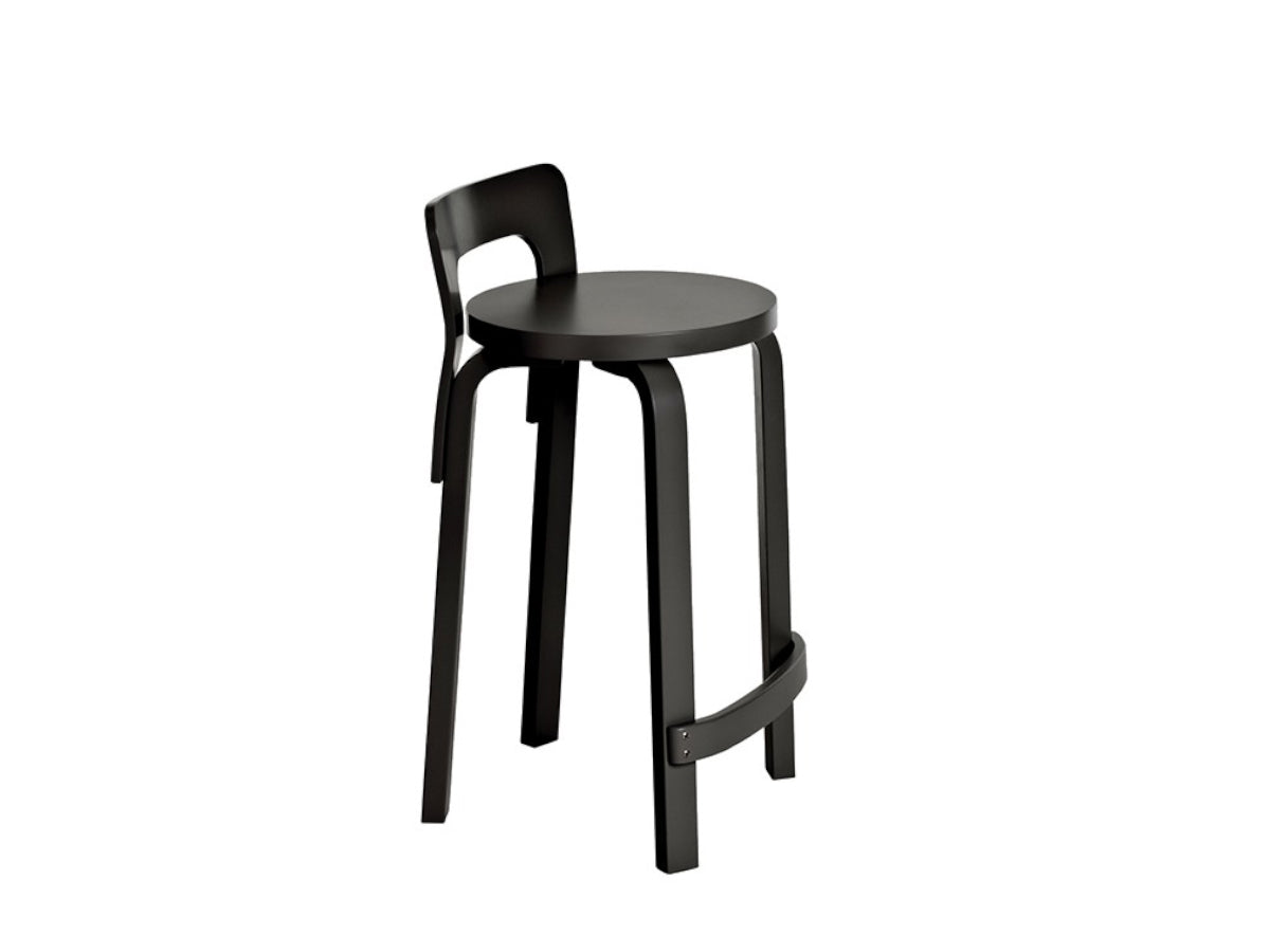 Artek K65 High Chair - Black Lacquered