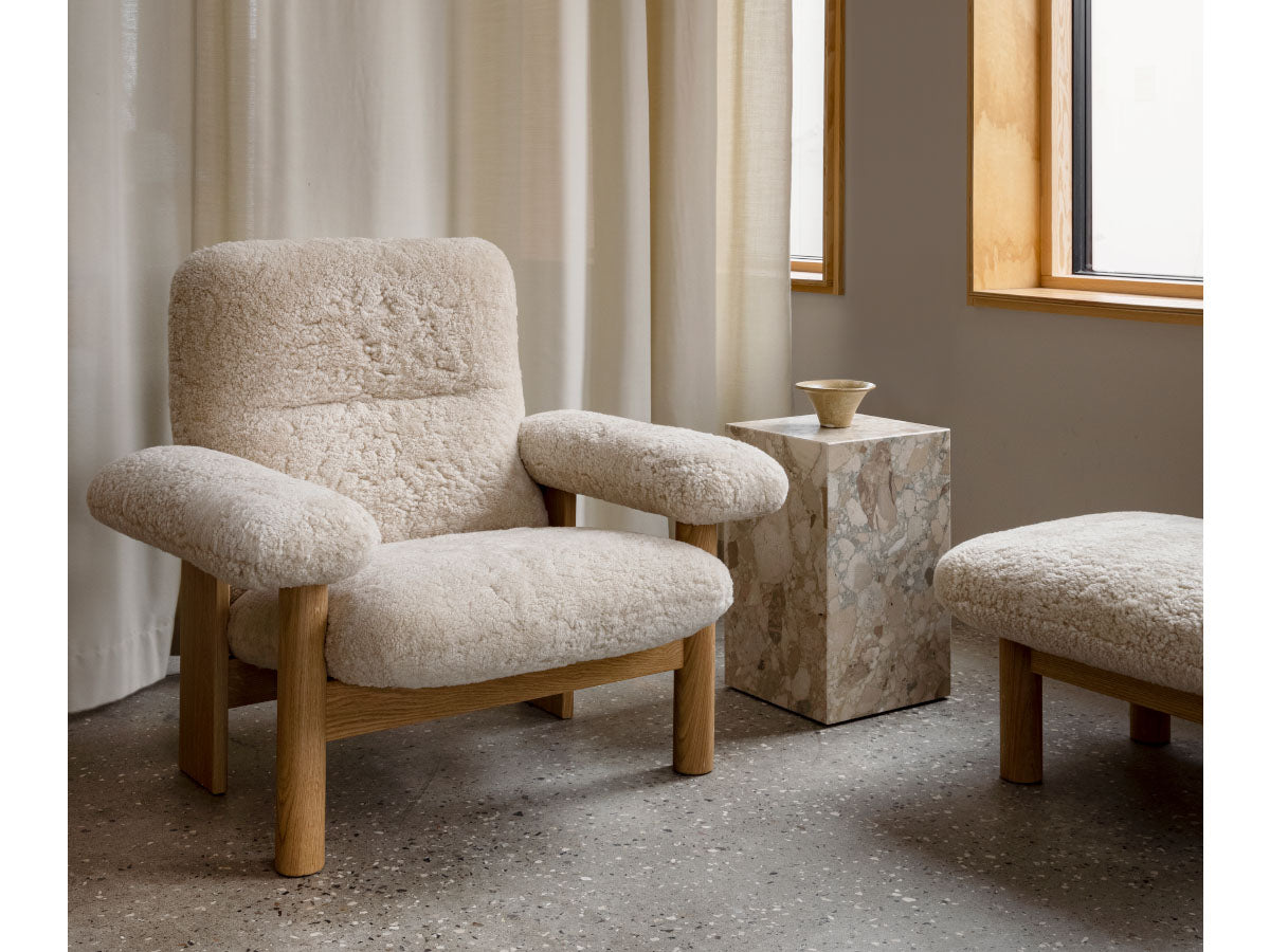 Audo Copenhagen Brasilia Lounge Chair & Ottoman Oak