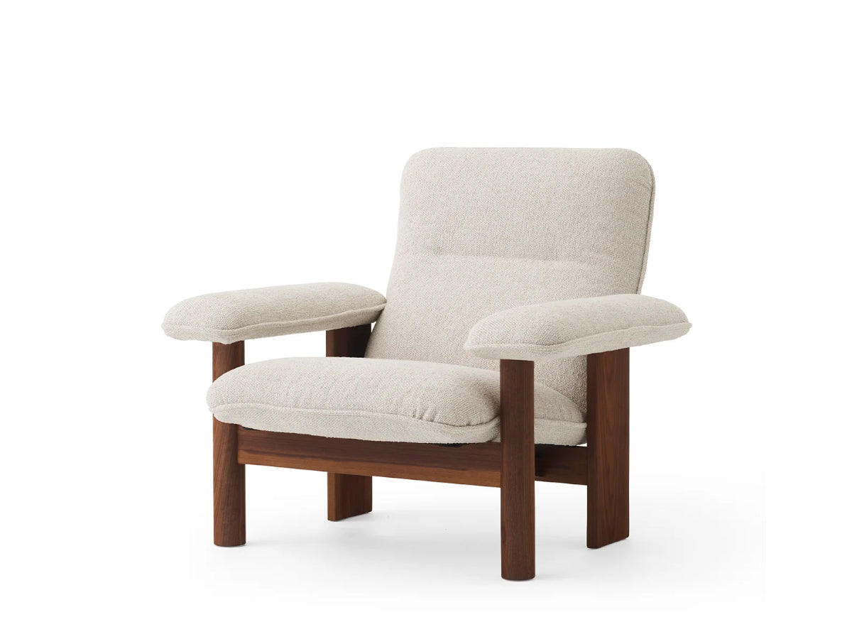 Audo Copenhagen Brasilia Lounge Chair & Ottoman Dark Stained Oak