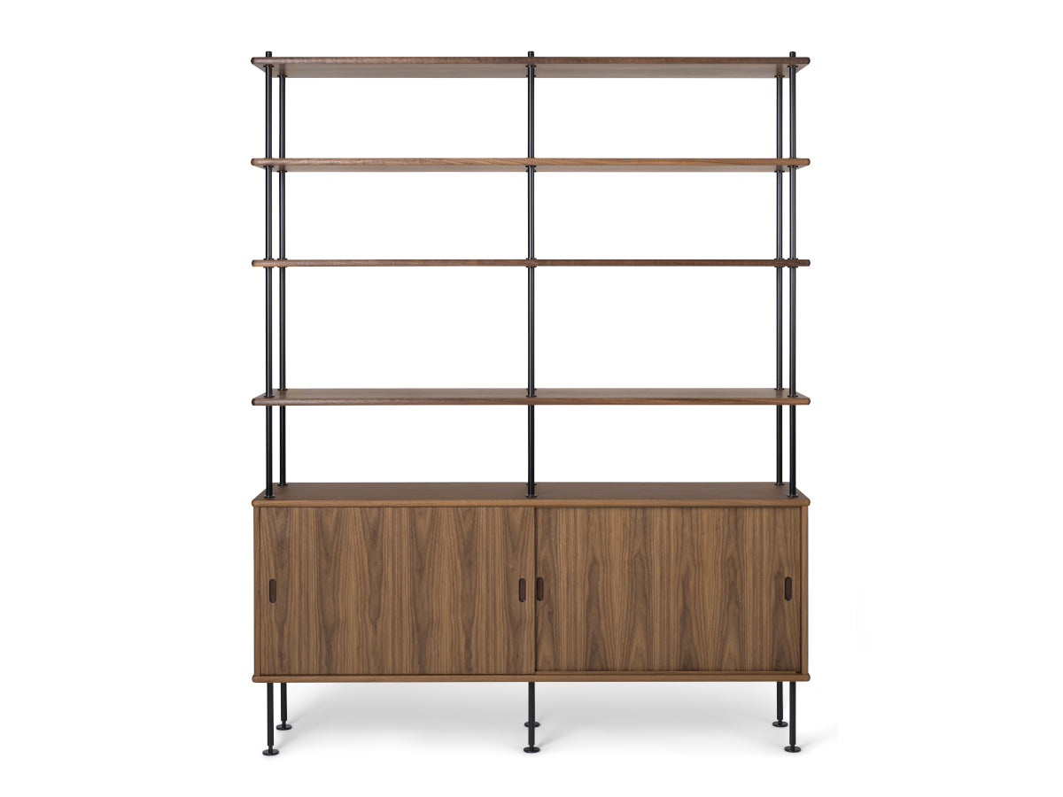 Carl Hansen BM0253 Shelving System 1 | Walnut, Black Frame