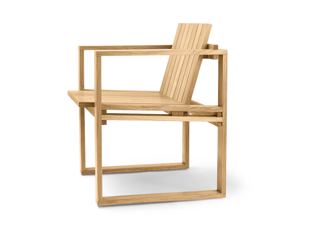 Carl Hansen BK10 Outdoor Dining Chair Untreated | Side View