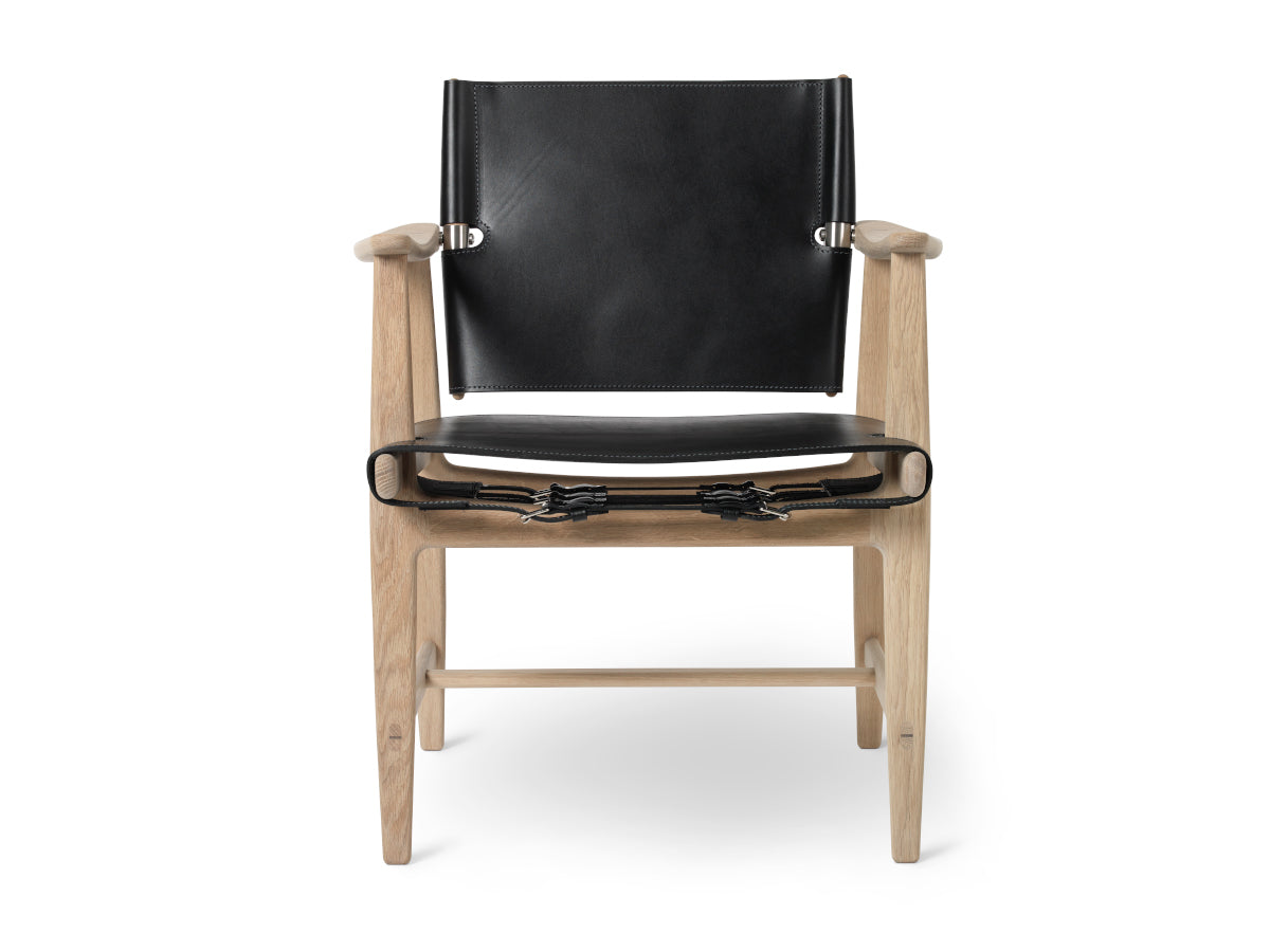 Carl Hansen BM1106 Huntsman Chair | Oak White Oil | Black Leather