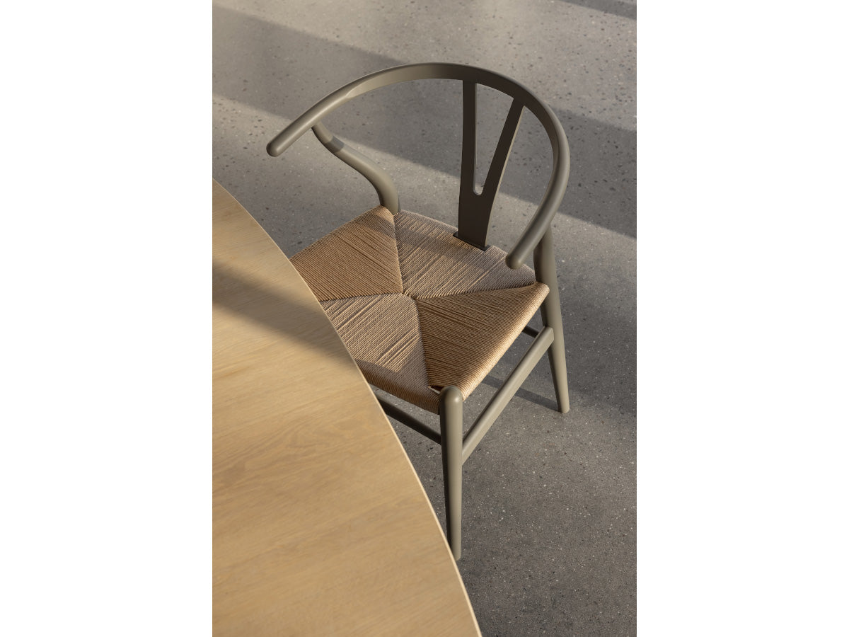Carl Hansen CH24 Wishbone Chair - Soft Ilse Crawford | Natural Papercord - Lifestyle from Above