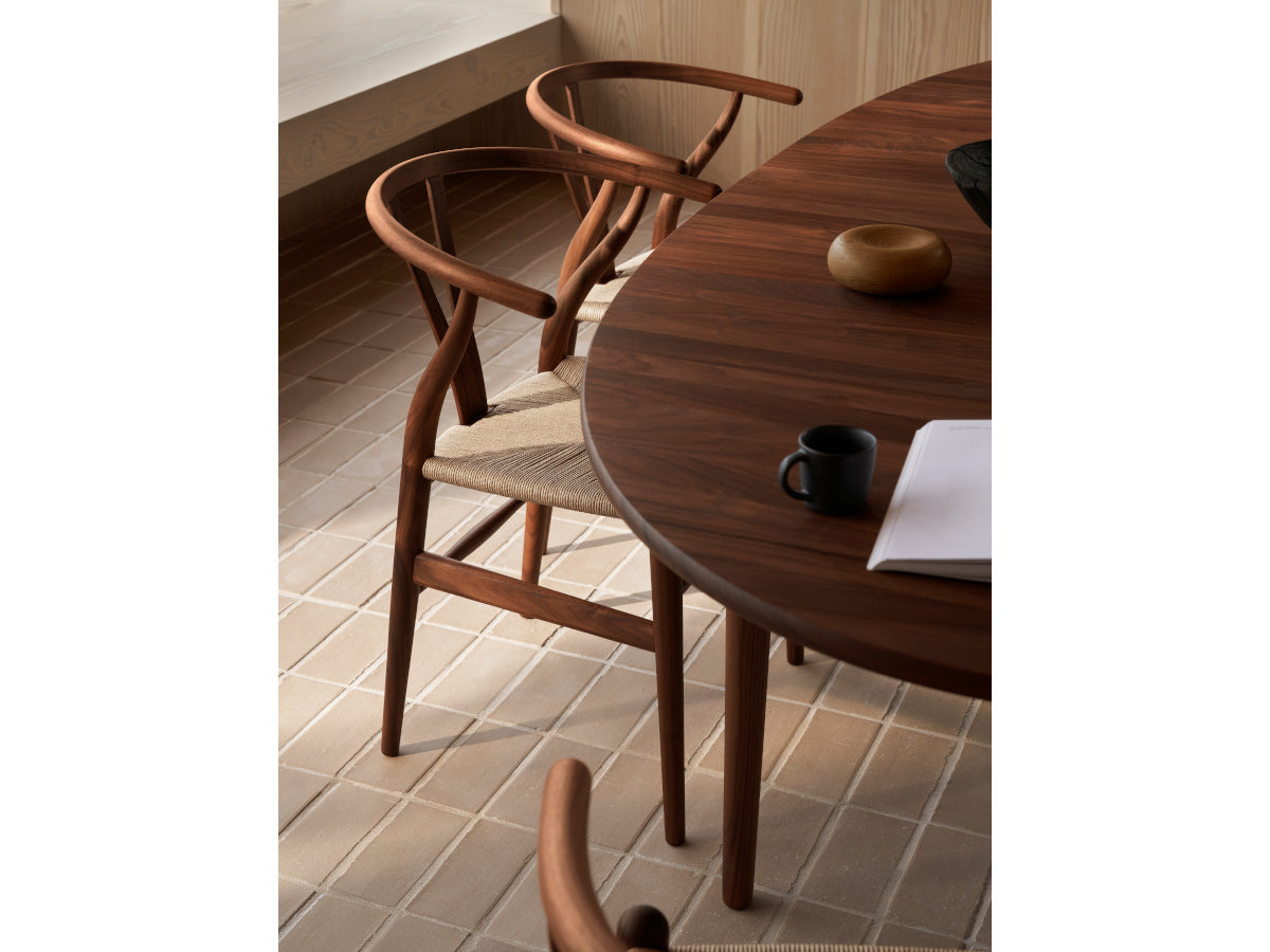 Carl Hansen CH24 Wishbone Chair - Wood Lifestyle with Table