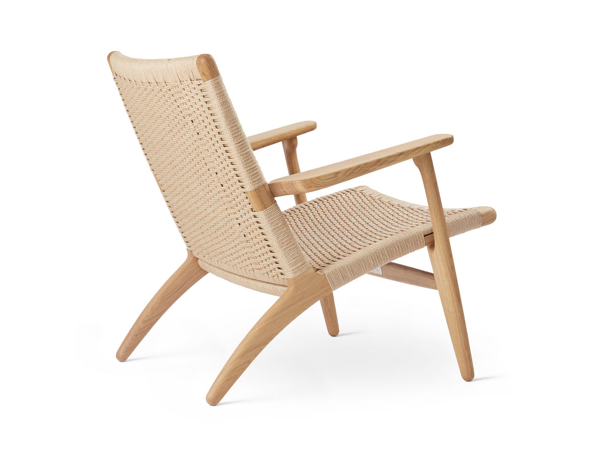 Carl Hansen CH25 Chair Oak Oil |Natural Papercord Seat Side View