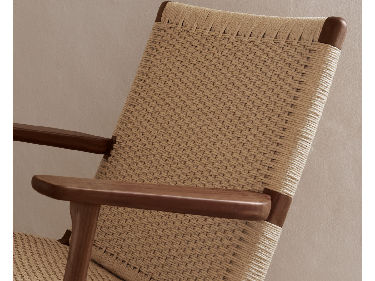Carl Hansen CH25 Chair Walnut Oil |Natural Papercord Detail