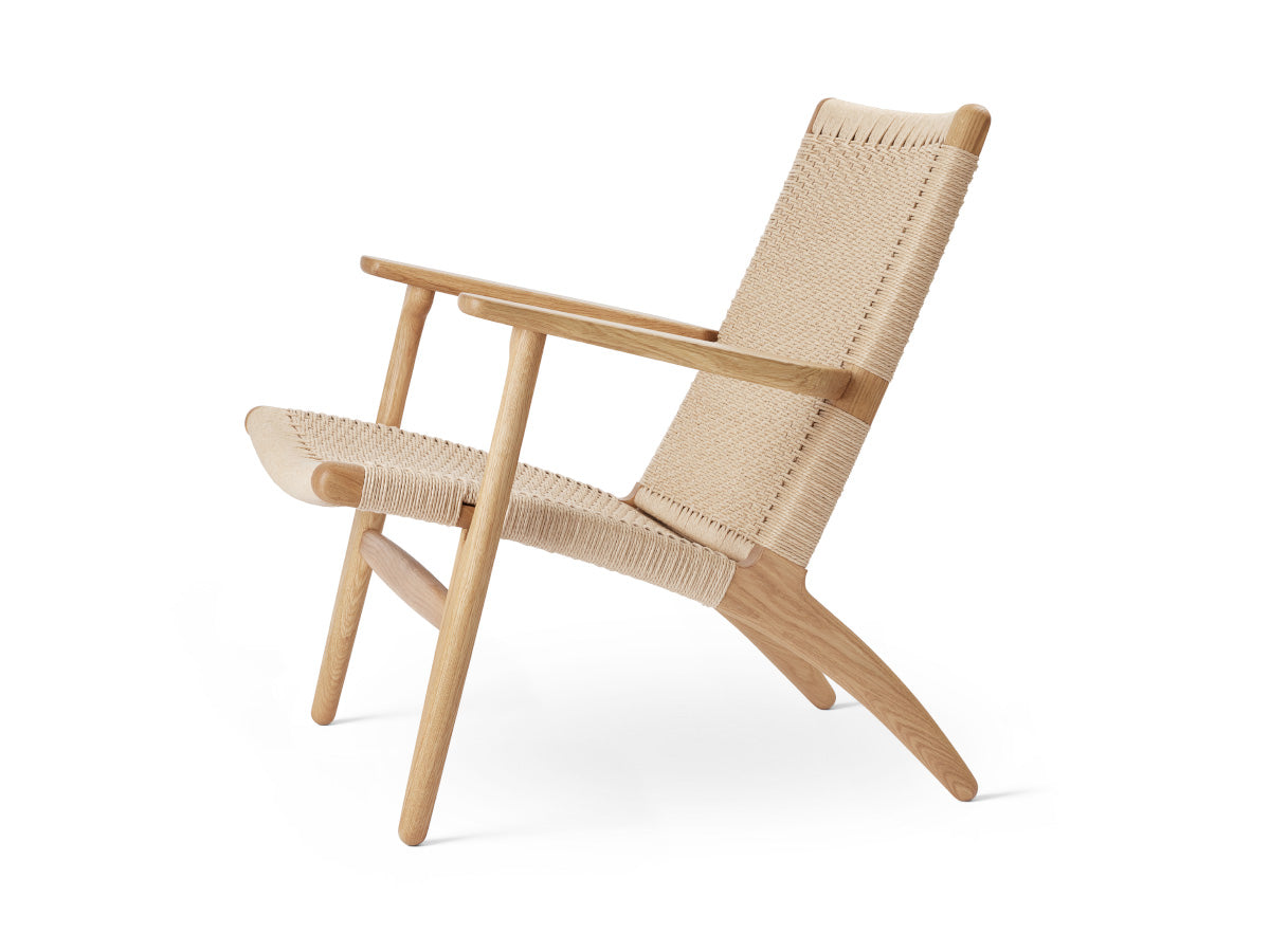 Carl Hansen CH25 Chair Oak Oil |Natural Papercord Seat Side View