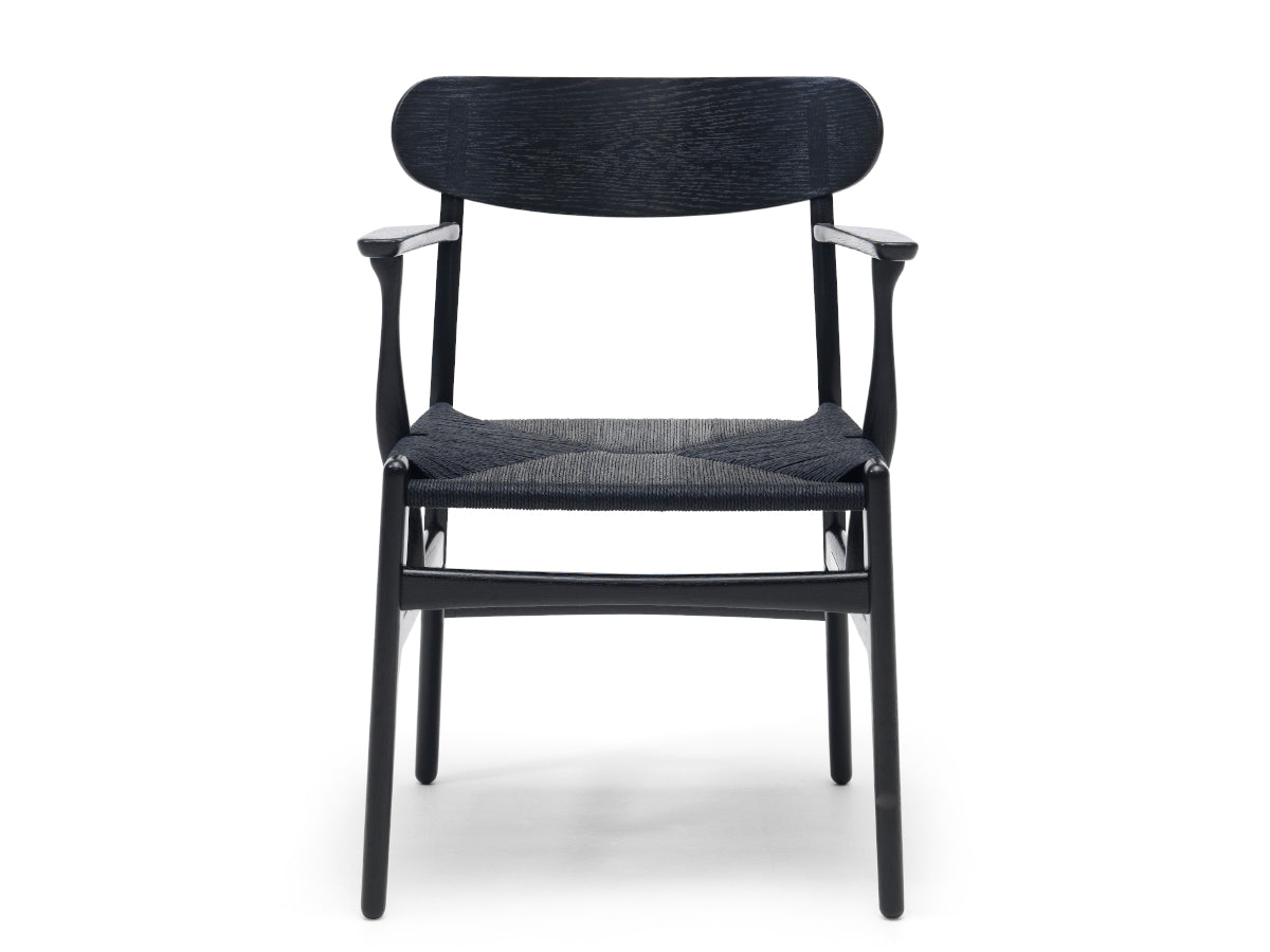 Carl Hansen CH26 Dining Chair Black Paper Cord