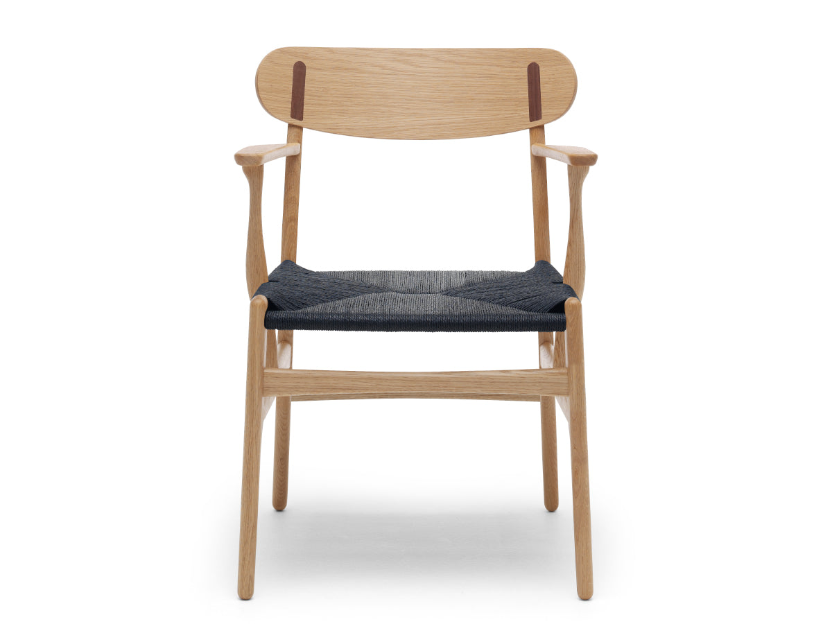 Carl Hansen CH26 Dining Chair Black Paper Cord