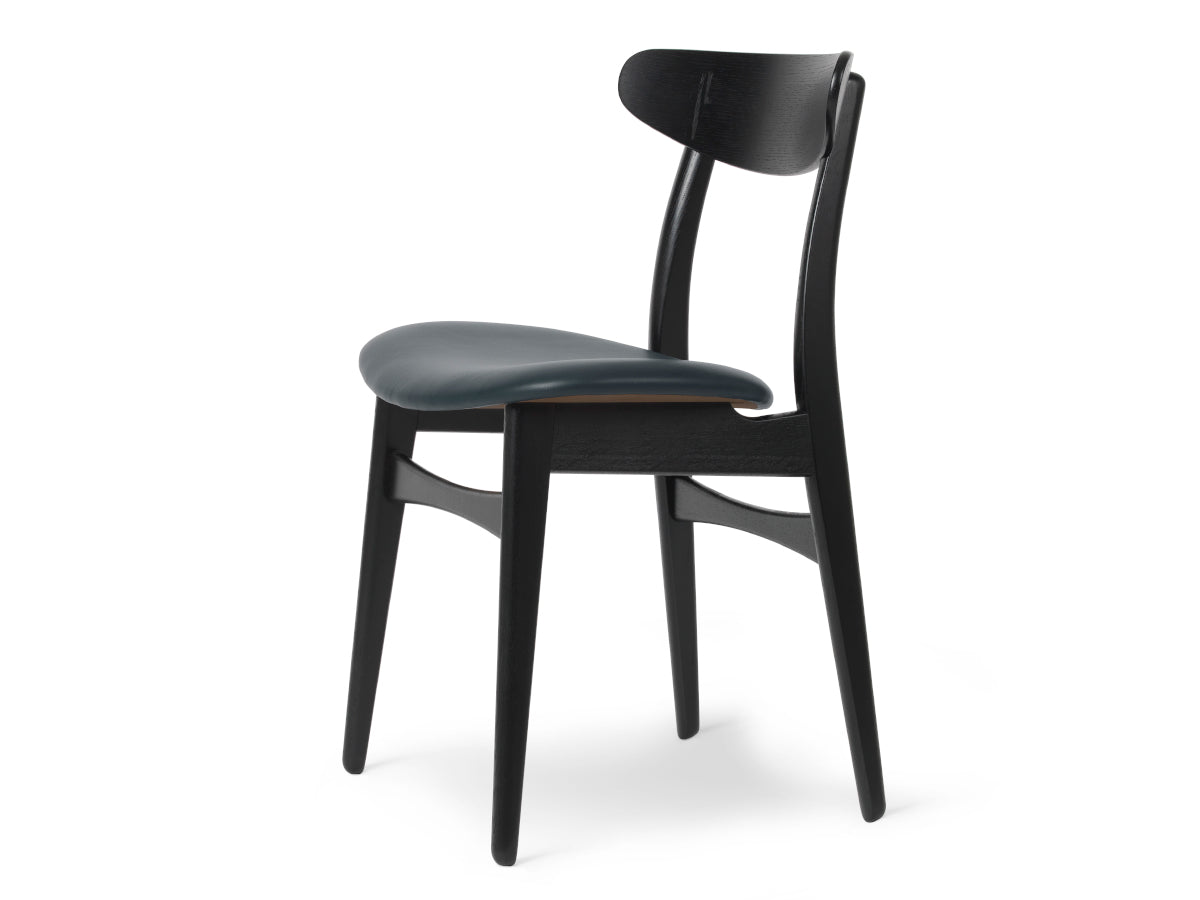 Carl Hansen CH30P Chair | Black Oak | Black Thor Leather