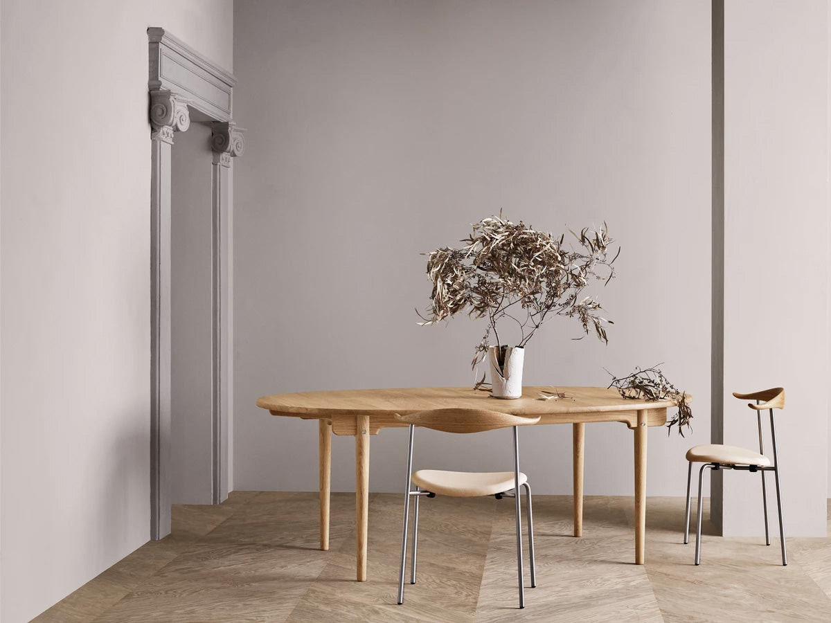 Carl Hansen CH338 Dining Table | Lifestyle with Hans Wegner Chair