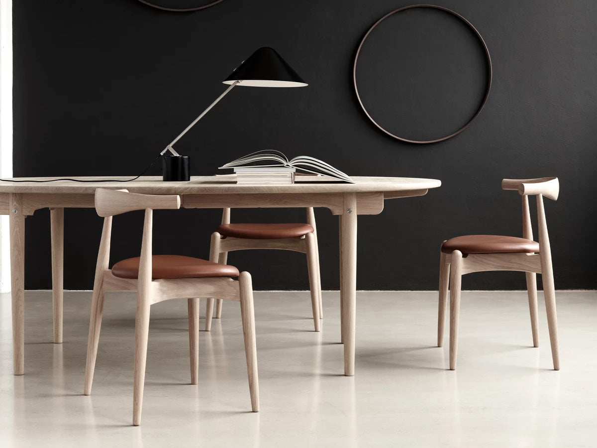 Carl Hansen CH338 Dining Table | Lifestyle with Elbow Chairs
