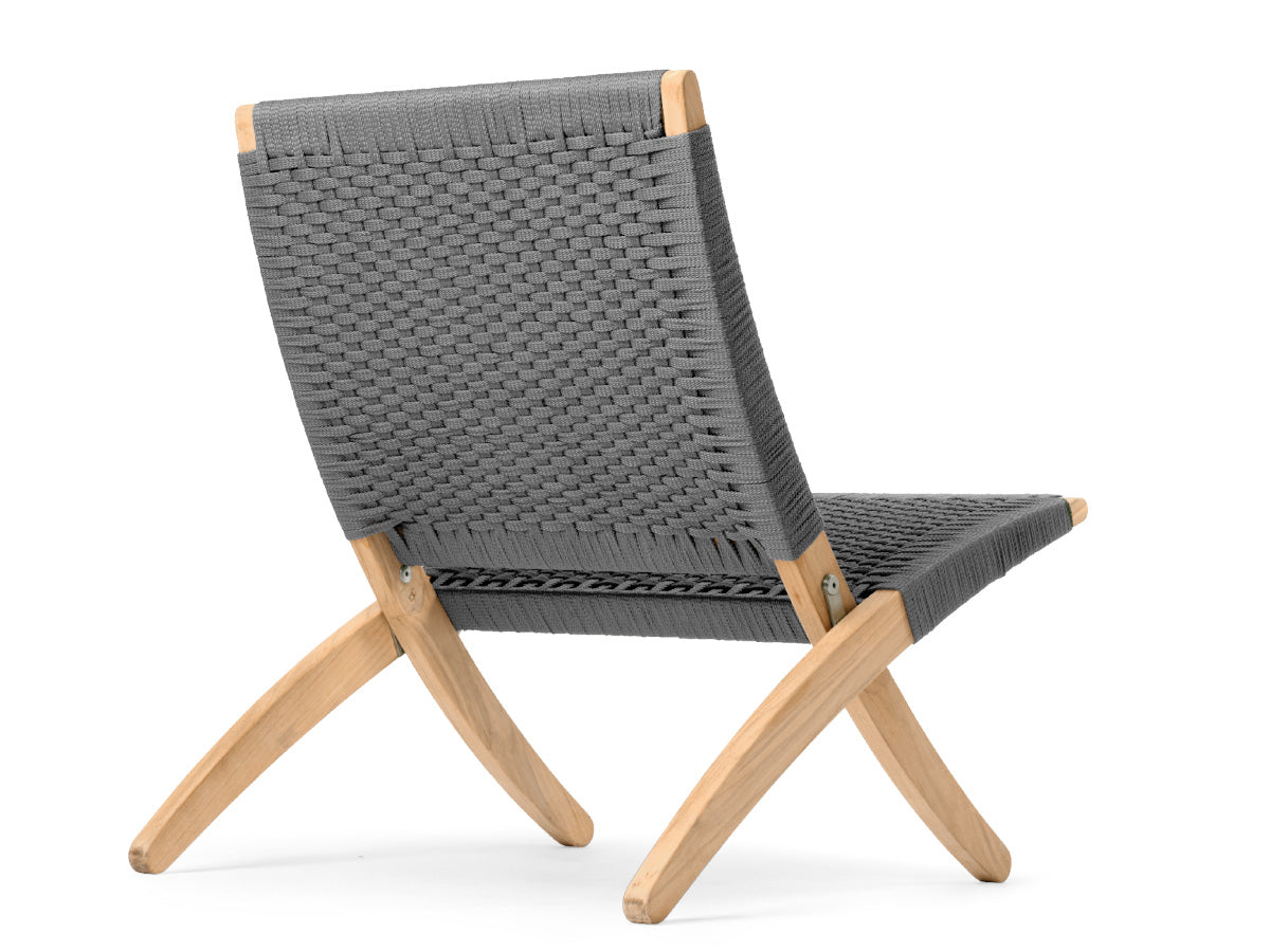 Carl Hansen MG501 Cuba Chair Outdoor | Charcoal Flatrope - Rear Profile