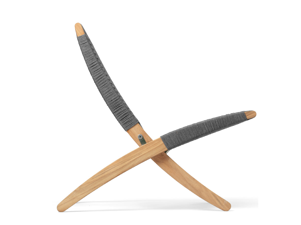 Carl Hansen MG501 Cuba Chair Outdoor | Charcoal Flatrope - Side Profile